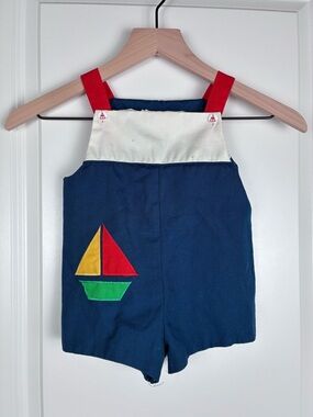Vintage Toddler Nautical Boat July 4 Bubble 18 Months
